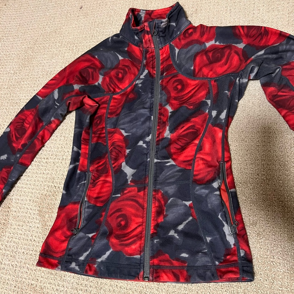 Lululemon Rose Patterned Zip Up - image 4